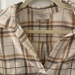 Loft flannel blouse, petite fit, never worn
